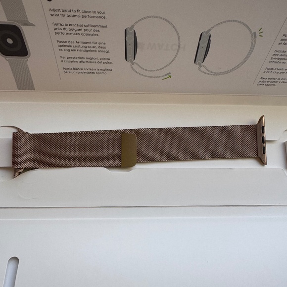 Apple Gold Stainless Steel Milanese Loop Band - Picture 1 of 4